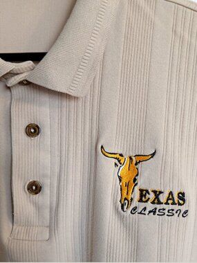 Collectible Vintage Texas Classic Dance Event Men's Beige Large Polo